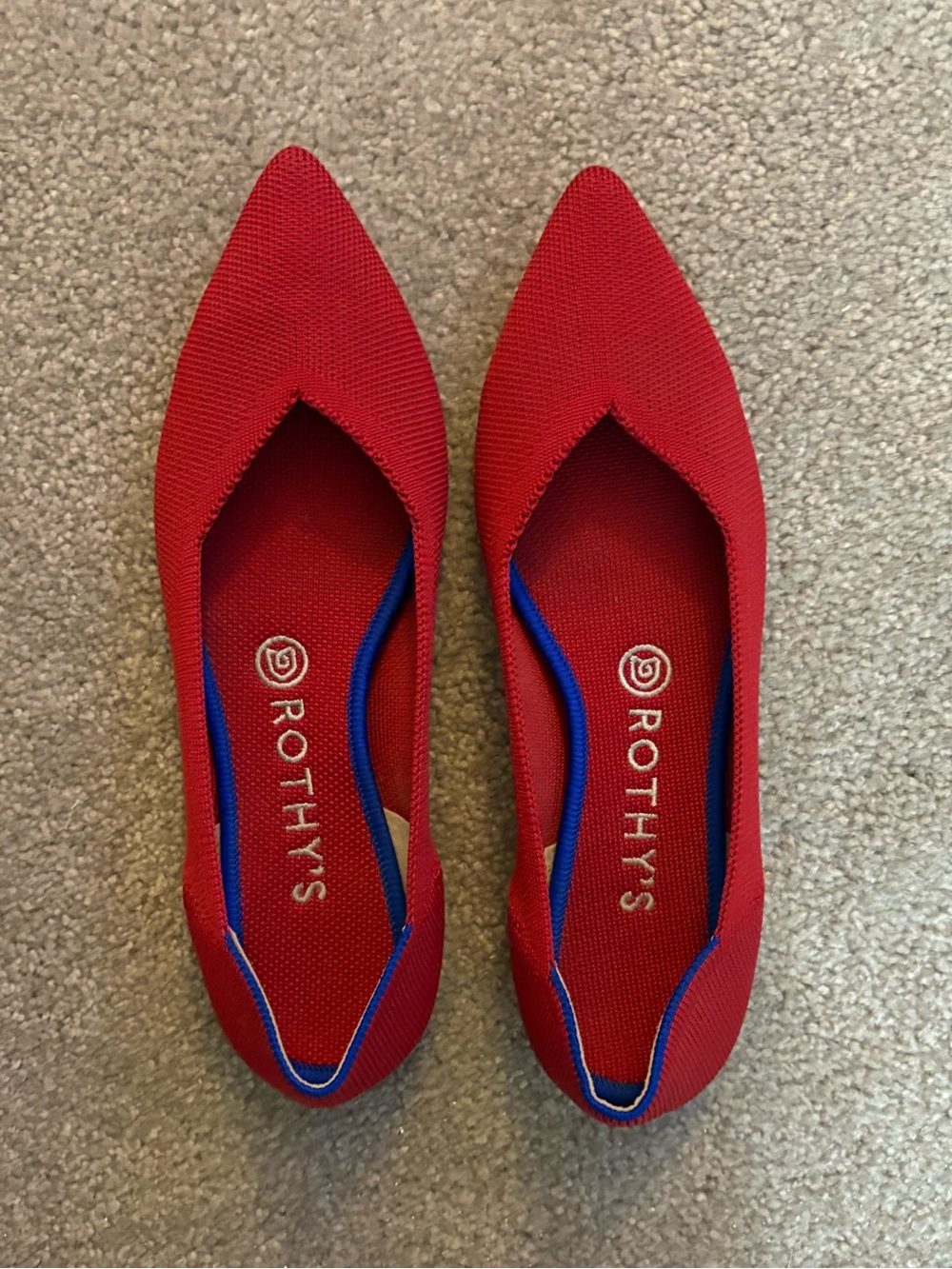 ROTHY’S red pointed toe flats